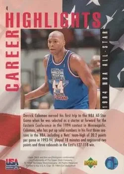 Back of Derrick Coleman
