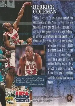 Back of Derrick Coleman