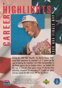 Back of Joe Dumars
