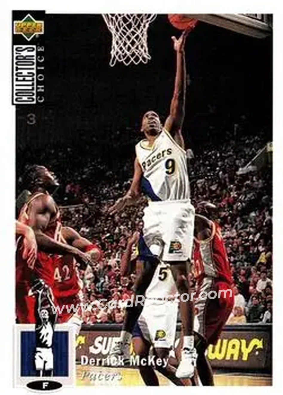 1994-95 Collector's Choice #9 - Derrick McKey - Indiana Pacers - Front 1994-95 Collector's Choice #9 - Derrick McKey - Indiana Pacers - Front