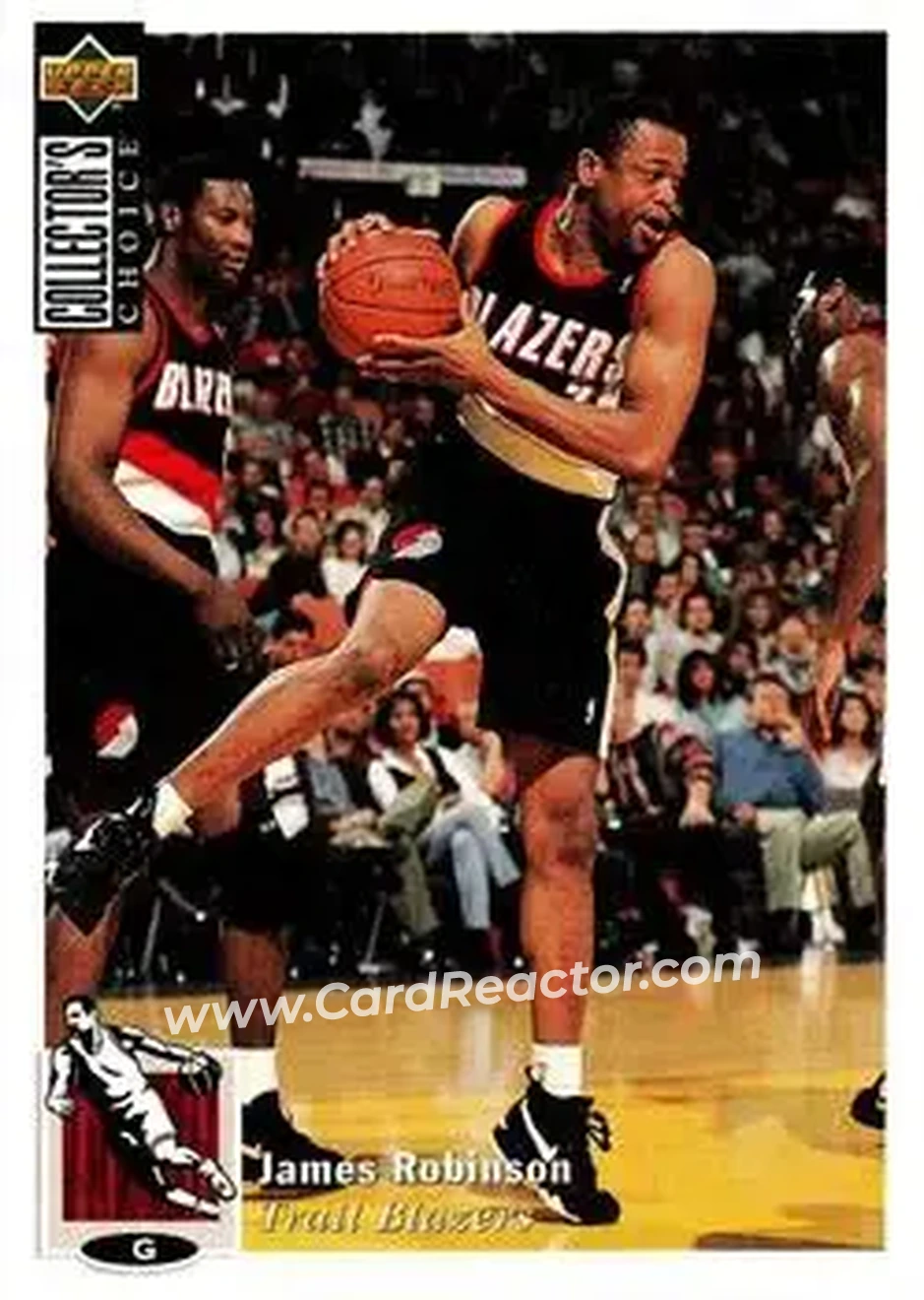 1994-95 Collector's Choice #26 - James Robinson - Portland Trail Blazers - Front 1994-95 Collector's Choice #26 - James Robinson - Portland Trail Blazers - Front