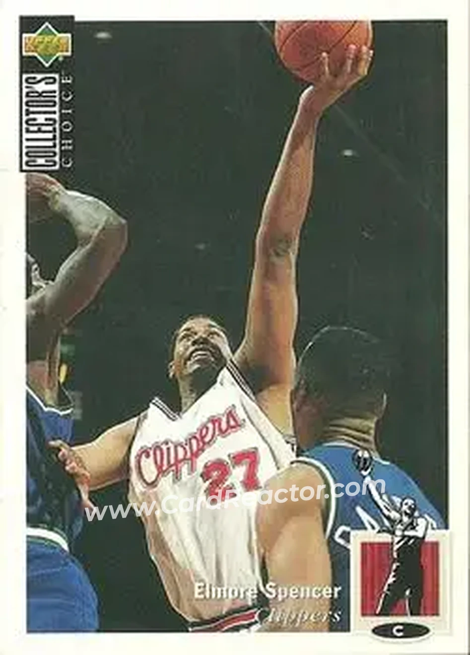 1994-95 Collector's Choice #27 - Elmore Spencer - Los Angeles Clippers - Front