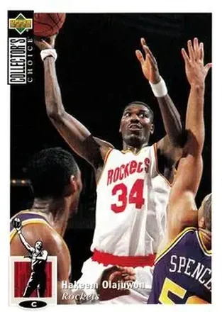 1994-95 Collector's Choice #34 - Hakeem Olajuwon - Houston Rockets