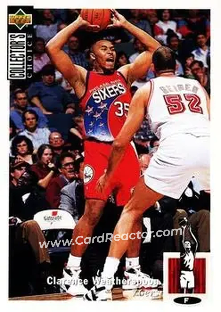 1994-95 Collector's Choice #35 - Clarence Weatherspoon - Philadelphia 76ers - Front