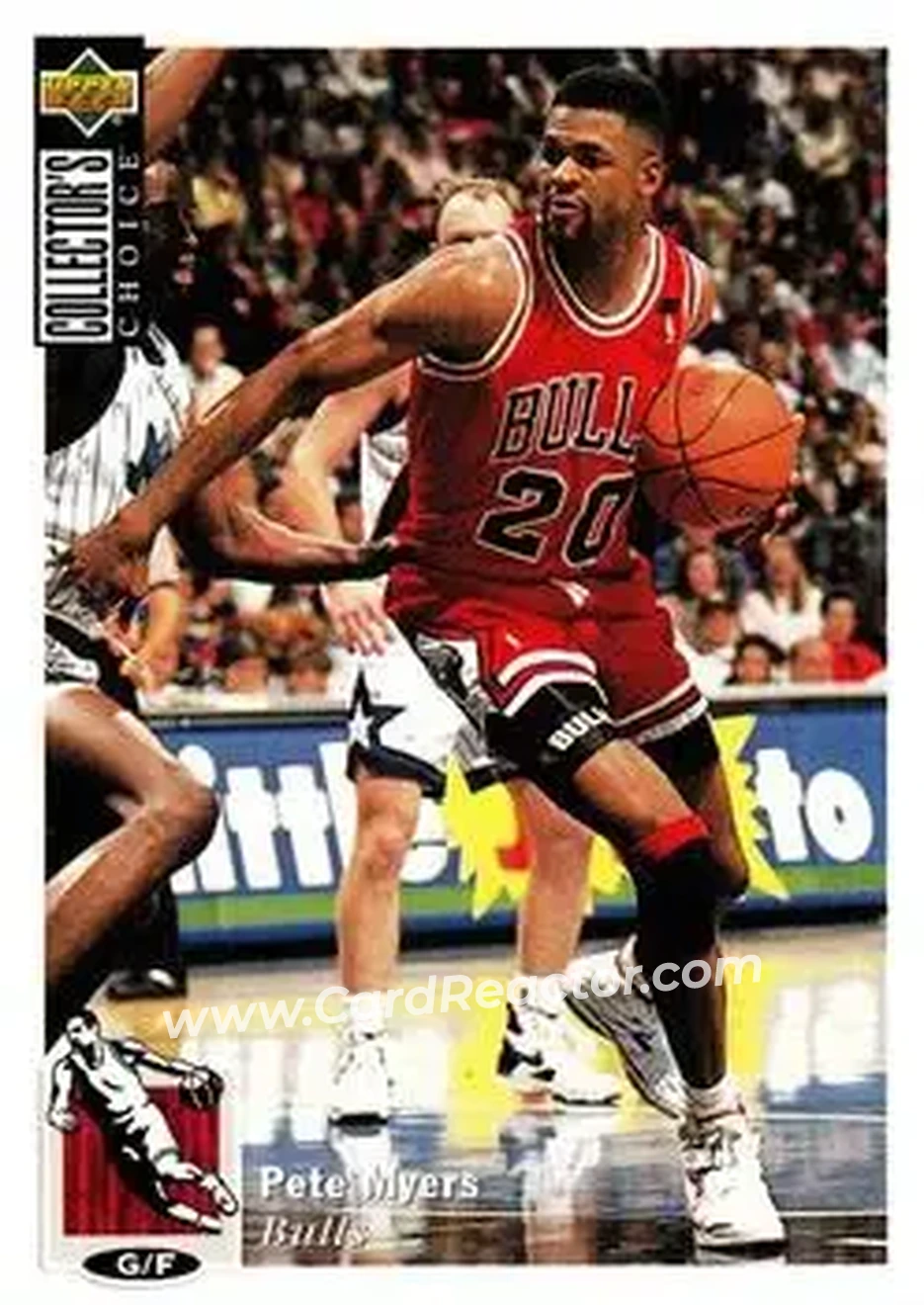1994-95 Collector's Choice #37 - Pete Myers - Chicago Bulls - Front 1994-95 Collector's Choice #37 - Pete Myers - Chicago Bulls - Front