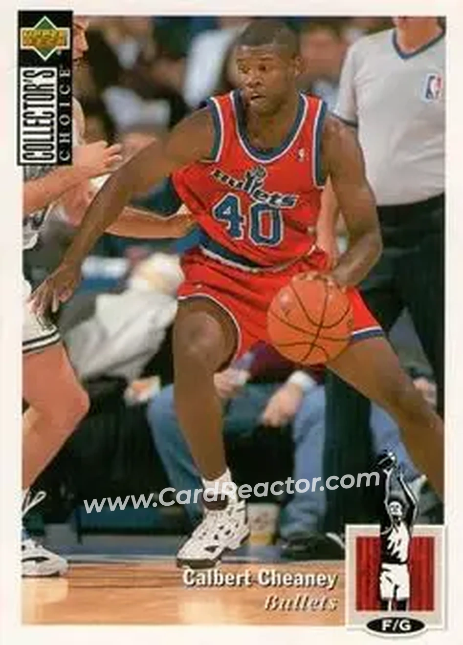 1994-95 Collector's Choice #40 - Calbert Cheaney - Washington Bullets - Front