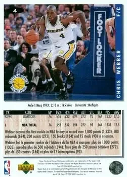 Back of Chris Webber