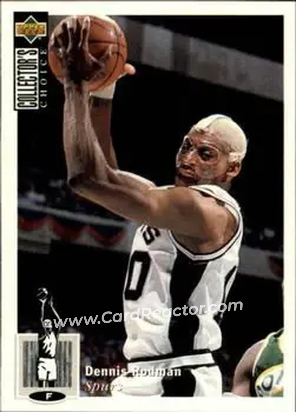 1994-95 Collector's Choice French #10 - Dennis Rodman - San Antonio Spurs - Front