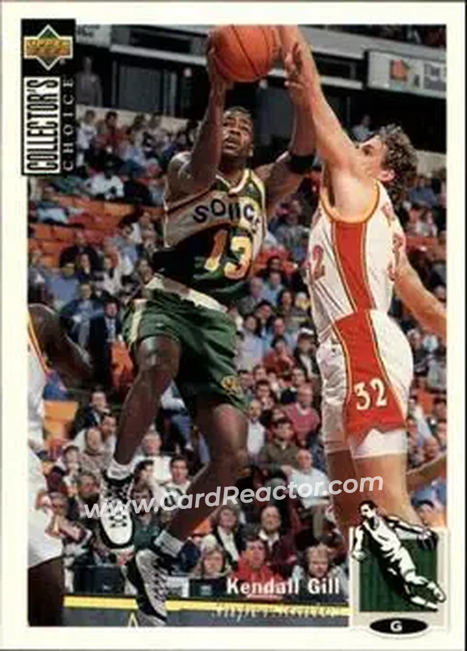 1994-95 Collector's Choice French #13 - Kendall Gill - Seattle SuperSonics - Front 1994-95 Collector's Choice French #13 - Kendall Gill - Seattle SuperSonics - Front