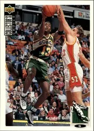1994-95 Collector's Choice French #13 - Kendall Gill - Seattle SuperSonics