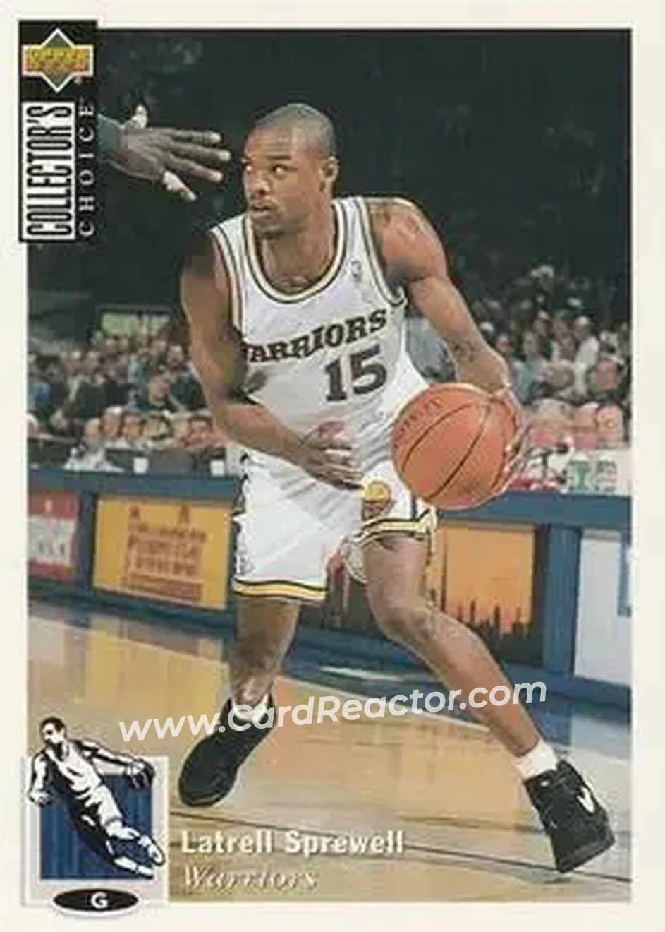 1994-95 Collector's Choice French #15 - Latrell Sprewell - Golden State Warriors - Front 1994-95 Collector's Choice French #15 - Latrell Sprewell - Golden State Warriors - Front