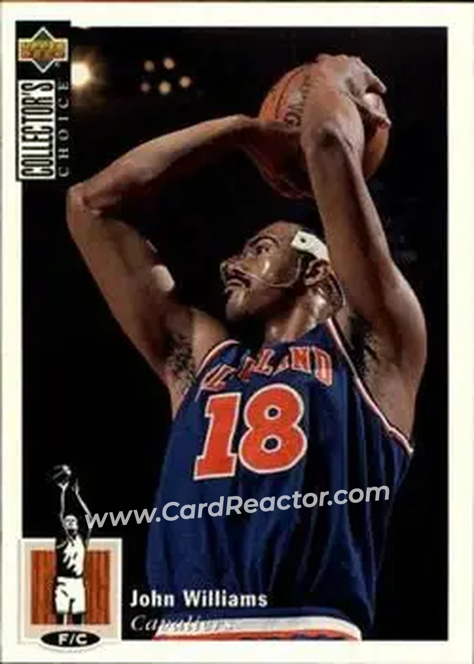 1994-95 Collector's Choice French #18 - John Williams - Cleveland Cavaliers - Front