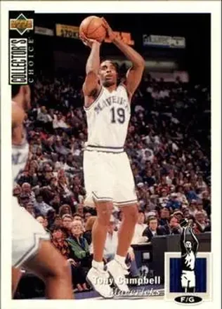 1994-95 Collector's Choice French #19 - Tony Campbell - Dallas Mavericks