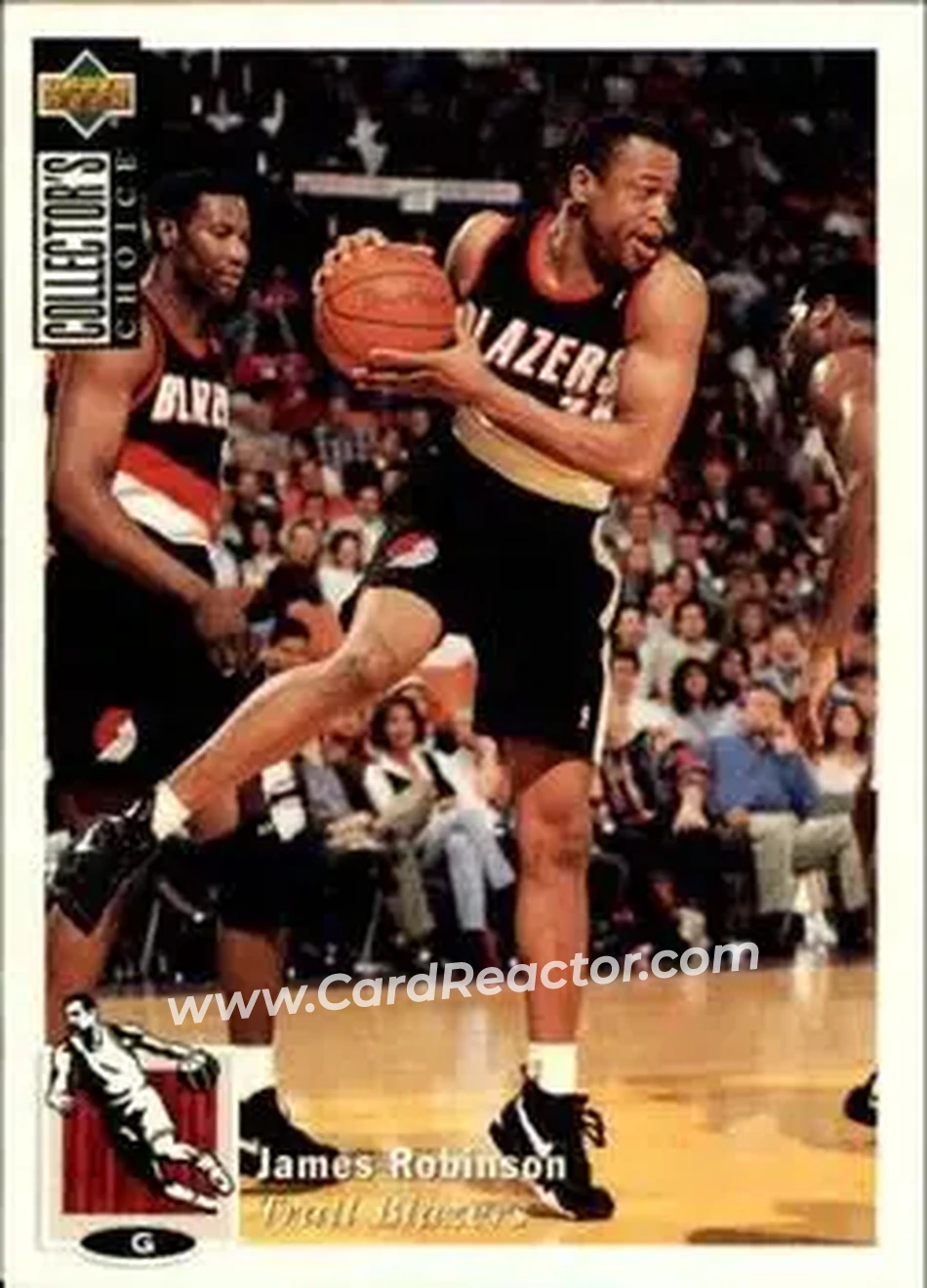 1994-95 Collector's Choice French #26 - James Robinson - Portland Trail Blazers - Front 1994-95 Collector's Choice French #26 - James Robinson - Portland Trail Blazers - Front