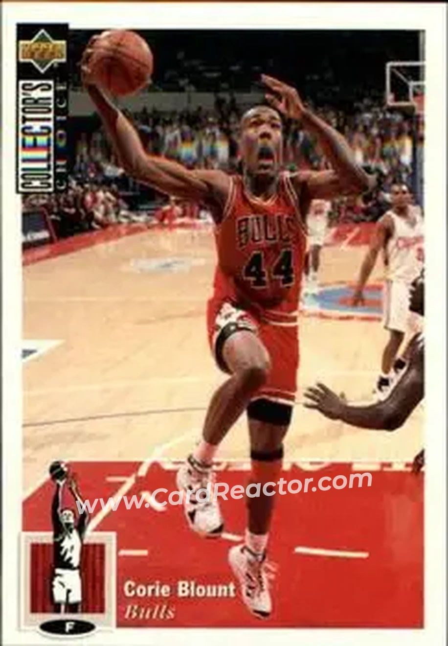 1994-95 Collector's Choice French #29 - Corie Blount - Chicago Bulls - Front 1994-95 Collector's Choice French #29 - Corie Blount - Chicago Bulls - Front