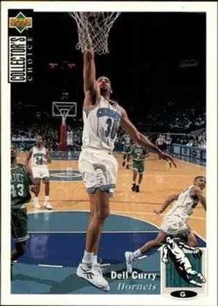 1994-95 Collector's Choice French #30 - Dell Curry - Charlotte Hornets