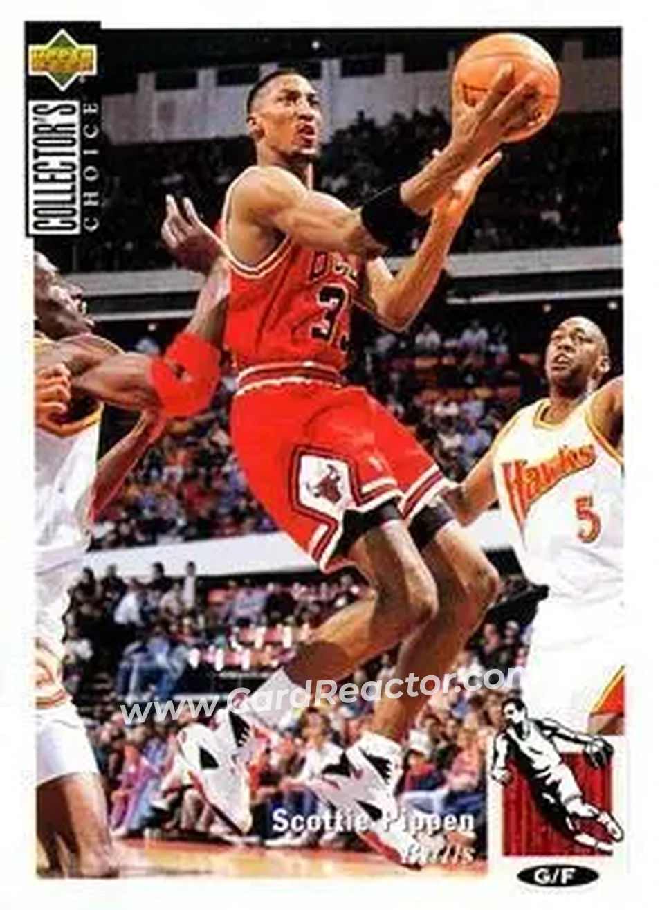 1994-95 Collector's Choice French #33 - Scottie Pippen - Chicago Bulls - Front