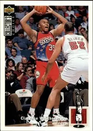 1994-95 Collector's Choice French #35 - Clarence Weatherspoon - Philadelphia 76ers