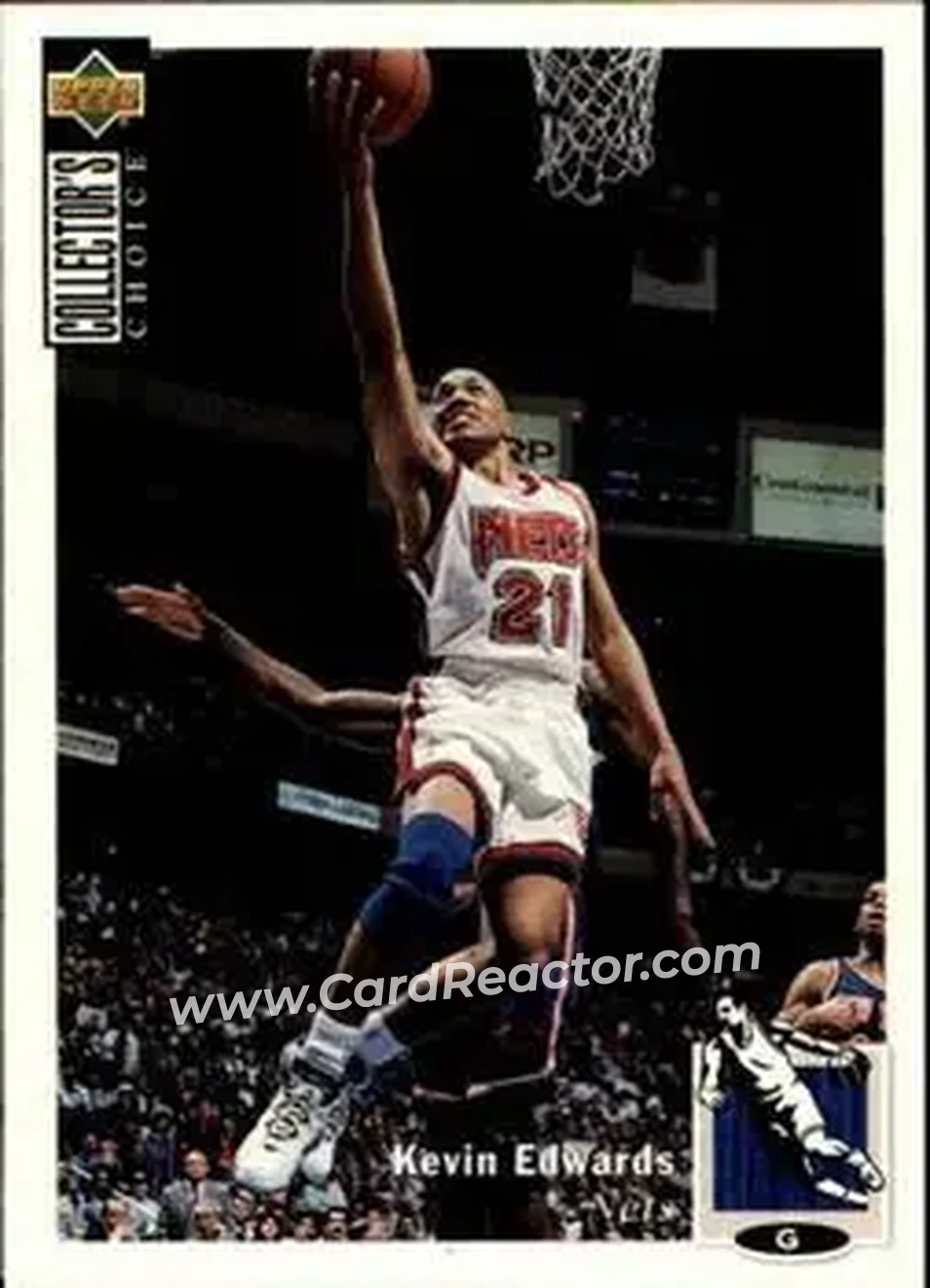 1994-95 Collector's Choice French #36 - Kevin Edwards - New Jersey Nets - Front