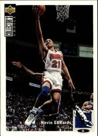 1994-95 Collector's Choice French #36 - Kevin Edwards - New Jersey Nets 1994-95 Collector's Choice French #36 - Kevin Edwards - New Jersey Nets