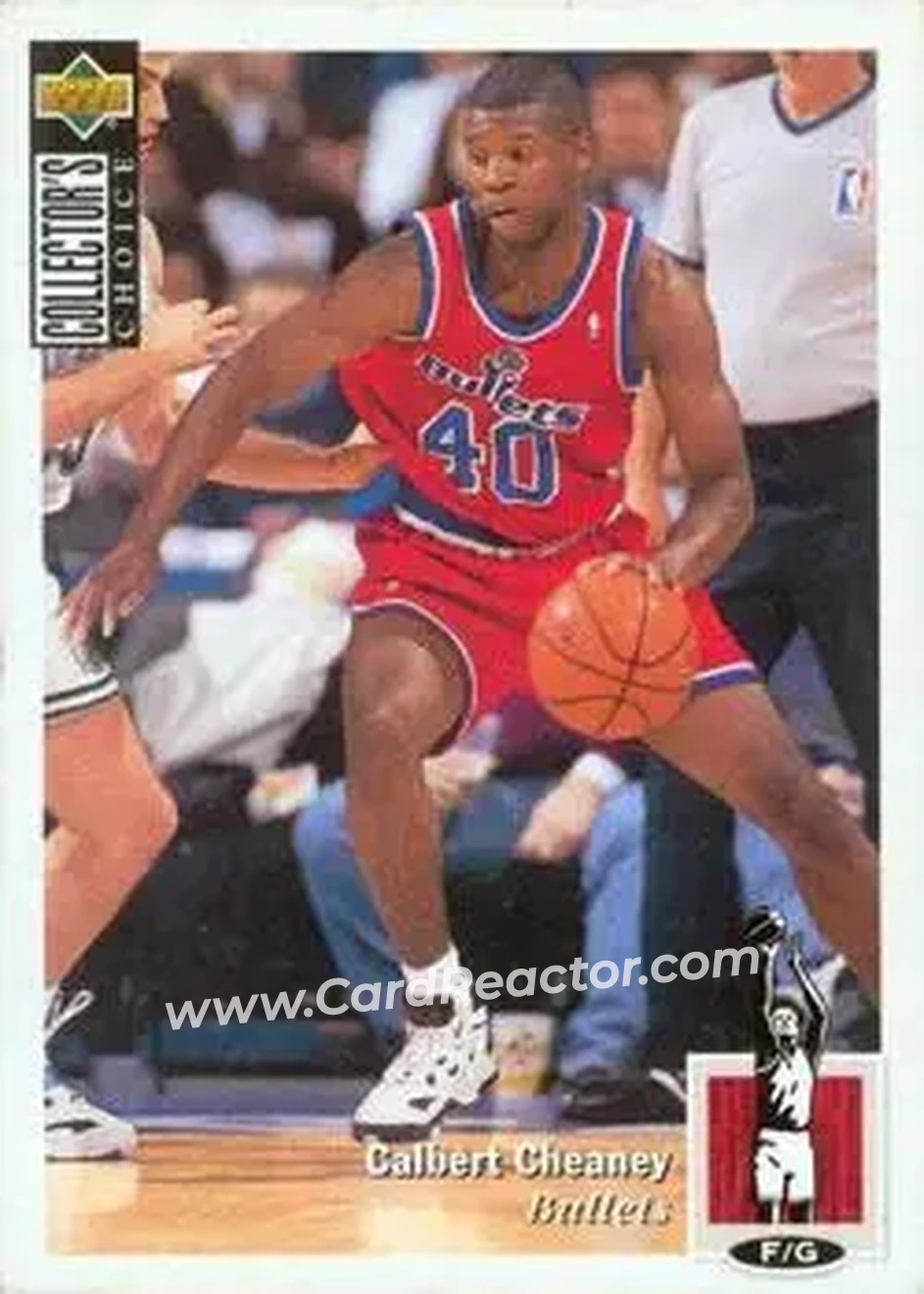 1994-95 Collector's Choice French #40 - Calbert Cheaney - Washington Bullets - Front