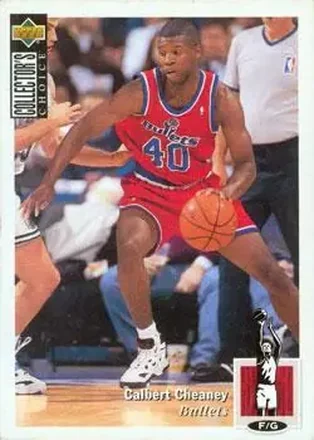 1994-95 Collector's Choice French #40 - Calbert Cheaney - Washington Bullets