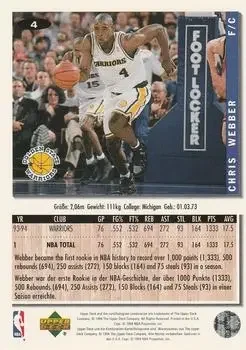 Back of Chris Webber
