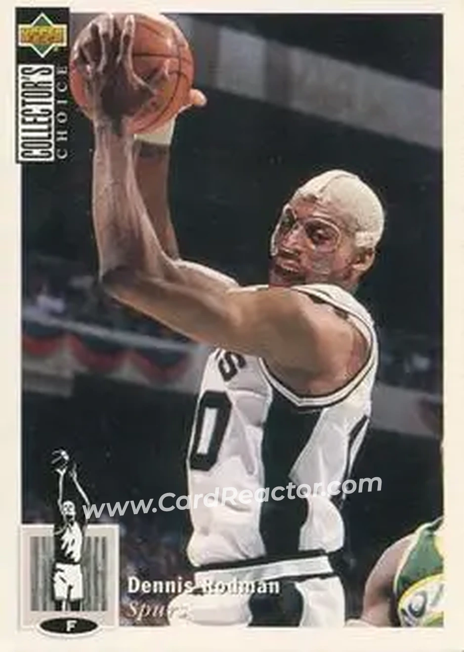 1994-95 Collector's Choice German #10 - Dennis Rodman - San Antonio Spurs - Front