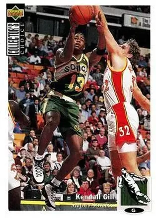 1994-95 Collector's Choice German #13 - Kendall Gill - Seattle SuperSonics