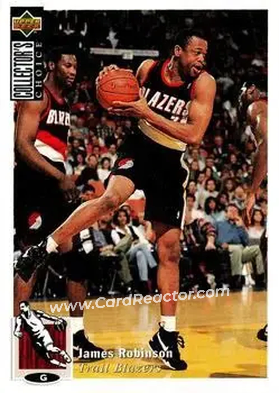 1994-95 Collector's Choice German #26 - James Robinson - Portland Trail Blazers - Front 1994-95 Collector's Choice German #26 - James Robinson - Portland Trail Blazers - Front