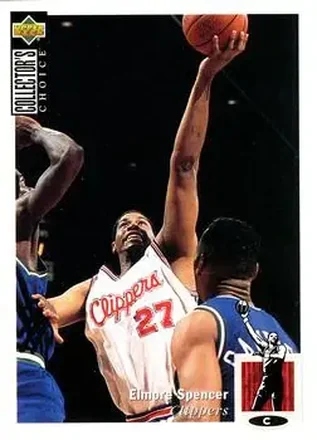 1994-95 Collector's Choice German #27 - Elmore Spencer - Los Angeles Clippers