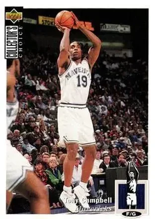 1994-95 Collector's Choice Italian #19 - Tony Campbell - Dallas Mavericks