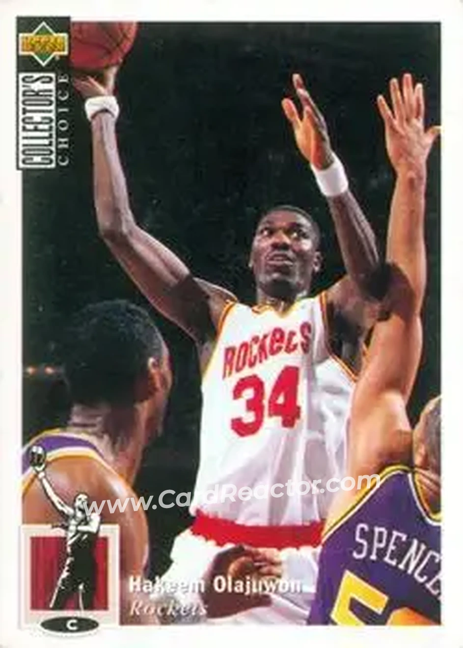1994-95 Collector's Choice Italian #34 - Hakeem Olajuwon - Houston Rockets - Front