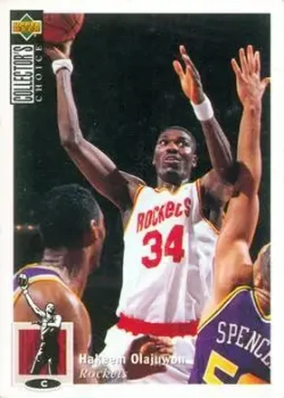 1994-95 Collector's Choice Italian #34 - Hakeem Olajuwon - Houston Rockets