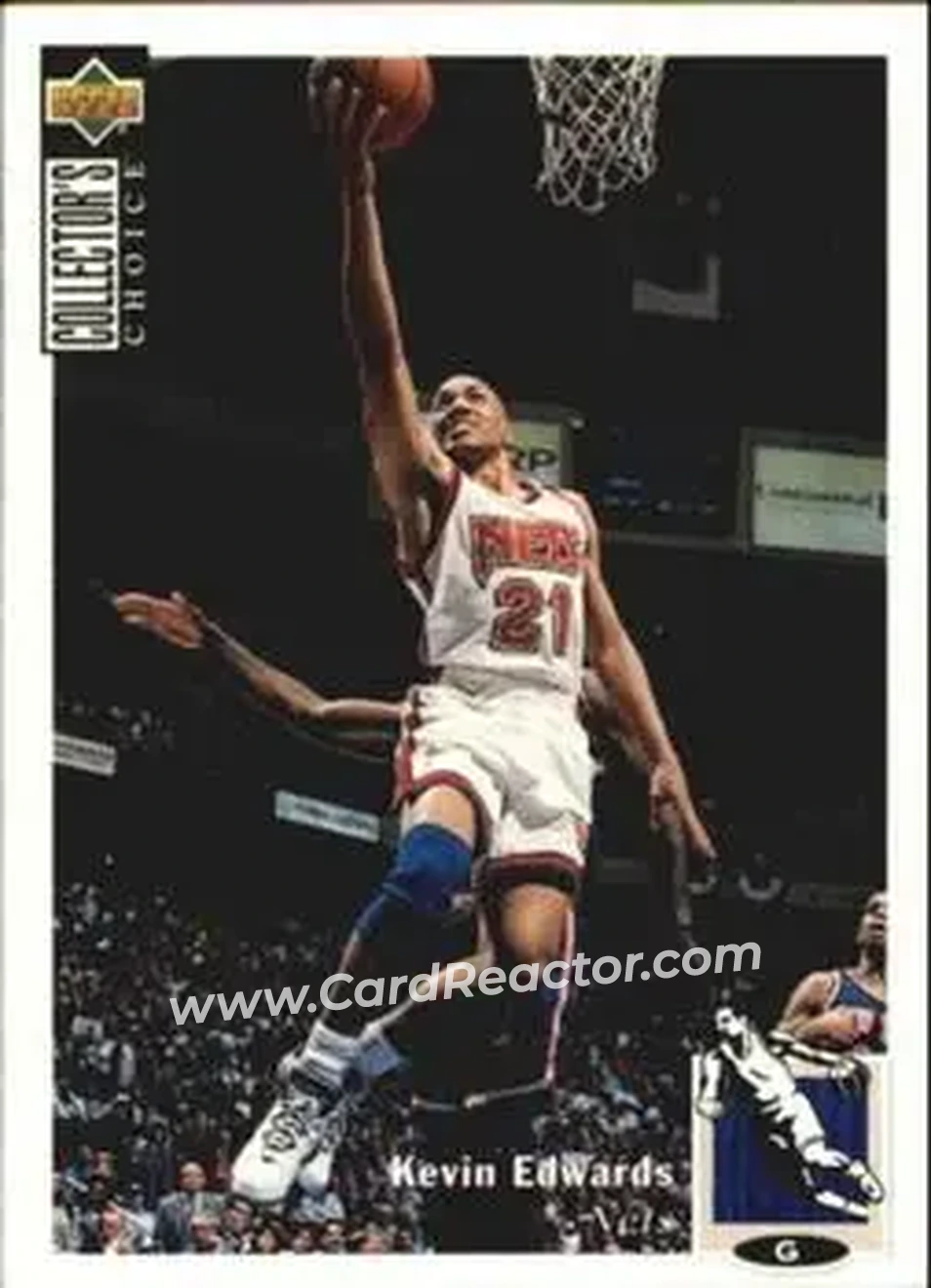 1994-95 Collector's Choice Italian #36 - Kevin Edwards - New Jersey Nets - Front