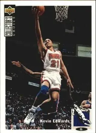 1994-95 Collector's Choice Italian #36 - Kevin Edwards - New Jersey Nets 1994-95 Collector's Choice Italian #36 - Kevin Edwards - New Jersey Nets