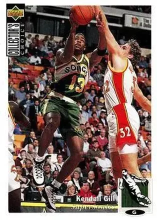1994-95 Collector's Choice Japanese #13 - Kendall Gill - Seattle SuperSonics