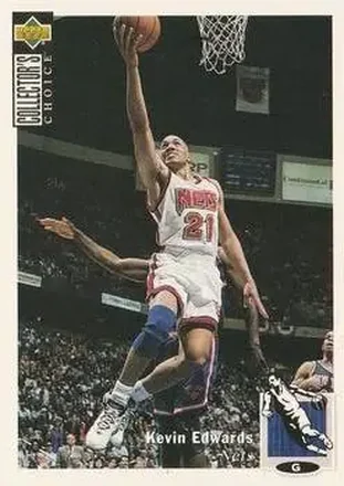 1994-95 Collector's Choice Japanese #36 - Kevin Edwards - New Jersey Nets 1994-95 Collector's Choice Japanese #36 - Kevin Edwards - New Jersey Nets