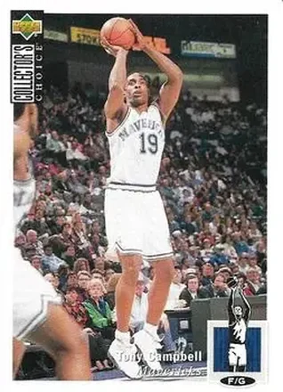 1994-95 Collector's Choice Spanish #19 - Tony Campbell - Dallas Mavericks