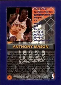 Back of Anthony Mason