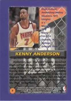 Back of Kenny Anderson