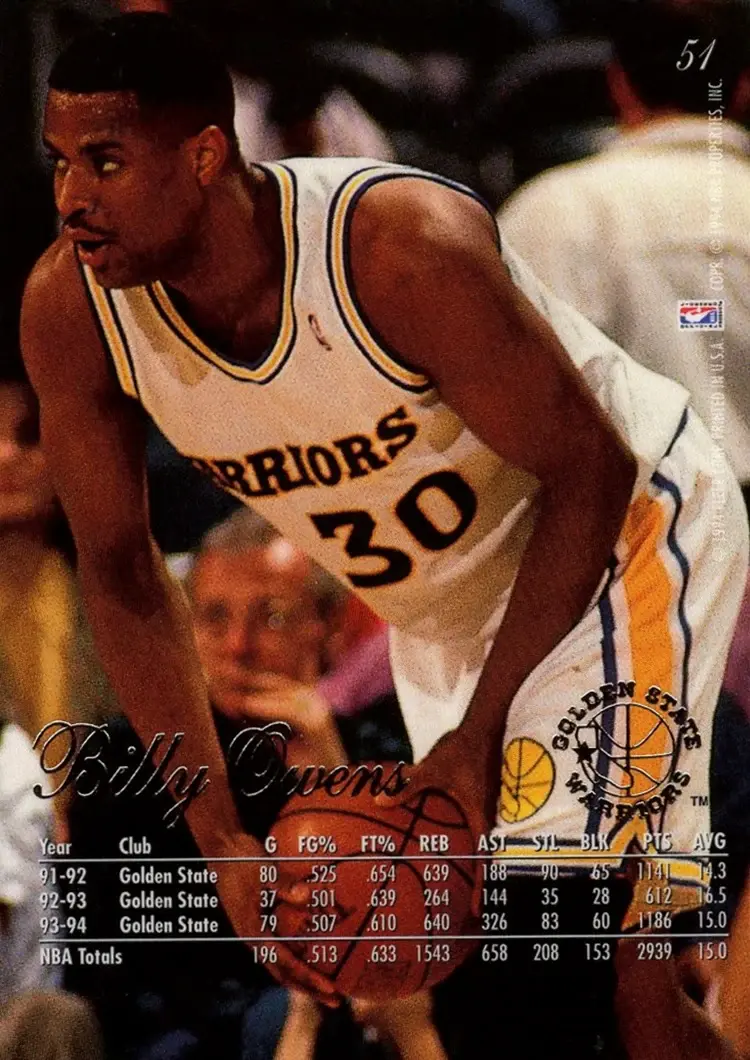 Back of Billy Owens