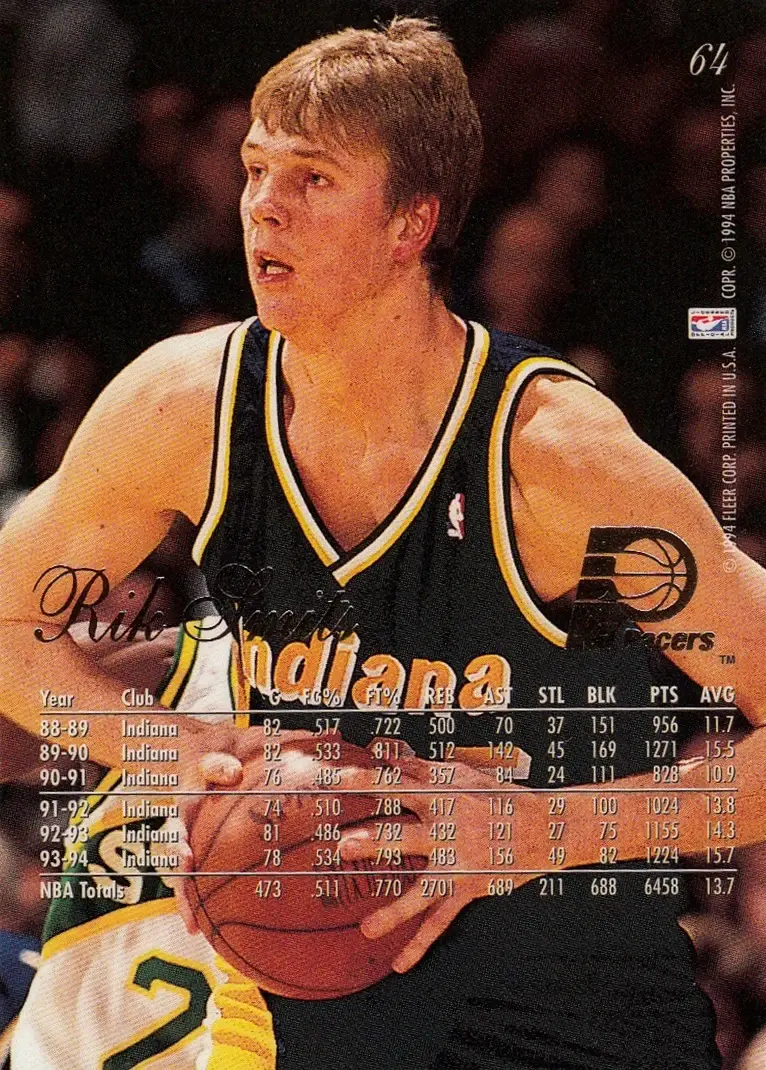 Back of Rik Smits