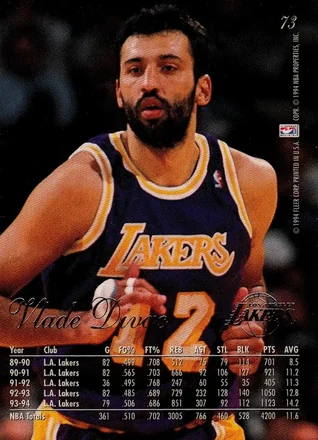 Reverso de Vlade Divac