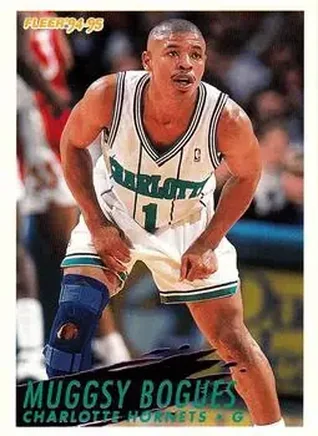 1994-95 Fleer #19 - Muggsy Bogues - Charlotte Hornets 1994-95 Fleer #19 - Muggsy Bogues - Charlotte Hornets