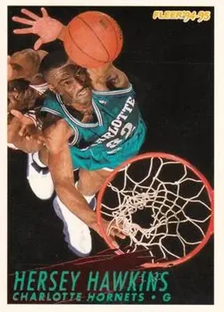 1994-95 Fleer #24 - Hersey Hawkins - Charlotte Hornets