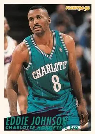 1994-95 Fleer #25 - Eddie Johnson - Charlotte Hornets