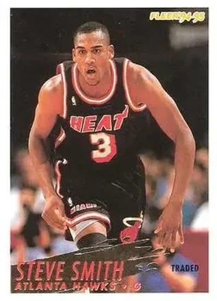1994-95 Fleer European #9 - Steve Smith - Atlanta Hawks