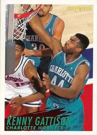1994-95 Fleer European #24 - Kenny Gattison - Charlotte Hornets