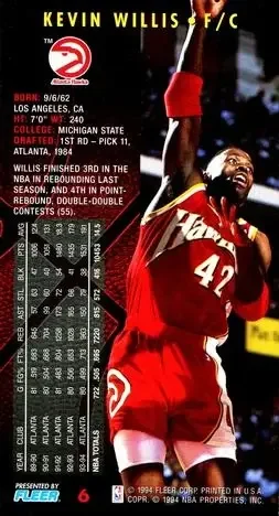 Back of Kevin Willis